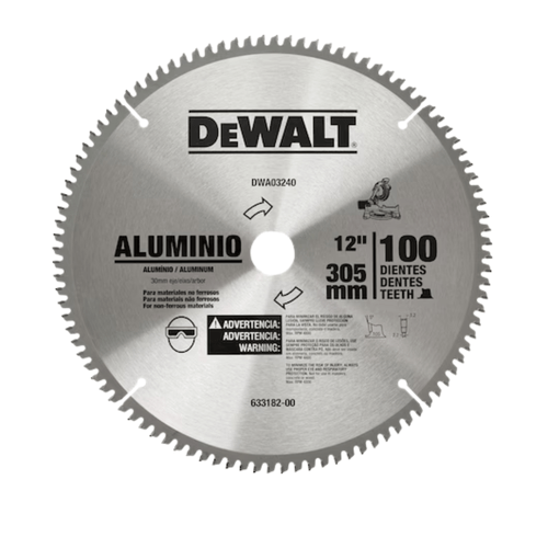 Lâmina Serra Esq. Alum.12'' 100 Dentes Dewalt DWA03240